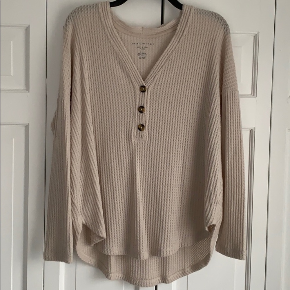 American eagle, off white soft sweater